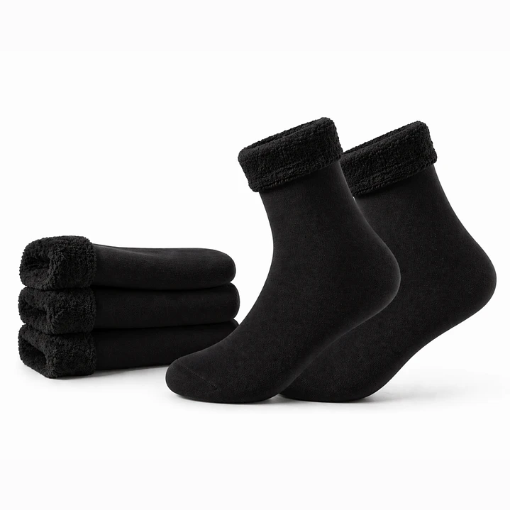 Pack de 5 Medias Térmicas Cortas en Negro 6