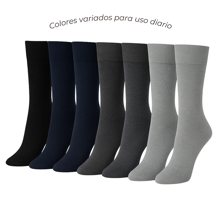 Pack 12 Medias para Diabético Largo Hombre 3