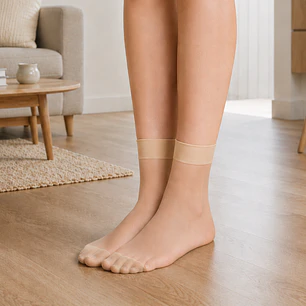 Pack de 10 Medias Tipo Panty en color Beige