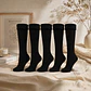 Pack de 5 Medias de Polar Largas en Color Negro - Miniatura 5