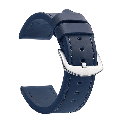 Braceletes em Couro - Smartwatch 22mm - Azul