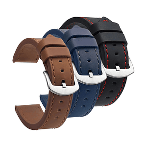 Braceletes em Couro - Smartwatch 22mm