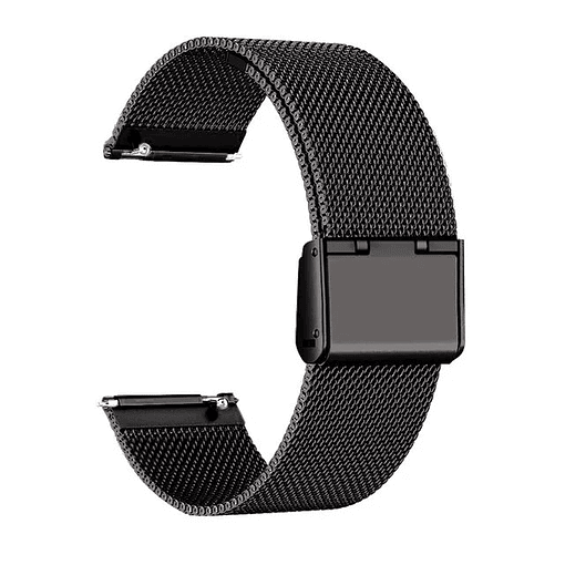 Bracelete em Aço Inox - Smartwatch 22mm - Preto