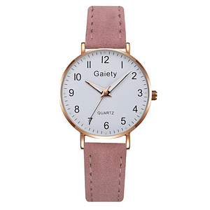 PACK Relógio Analógico + Pulseira 0021 Rosa