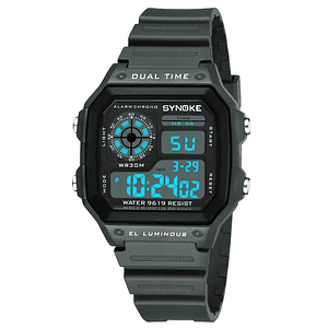 Relógio Digital 9619 Cinza