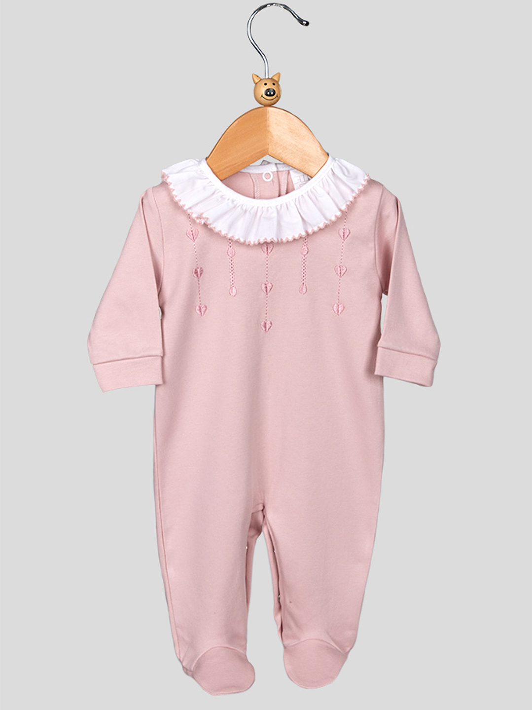 Babygrow Algodão Peito Bordado Menina 1