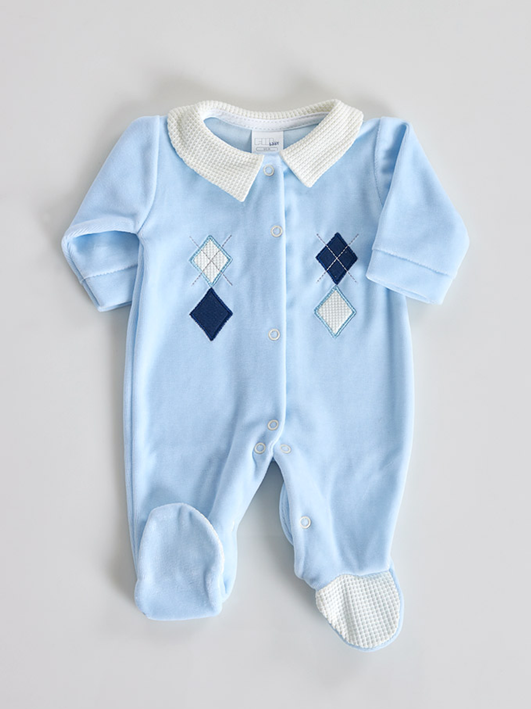 Babygrow Laminado Gola Piquet Menino 1