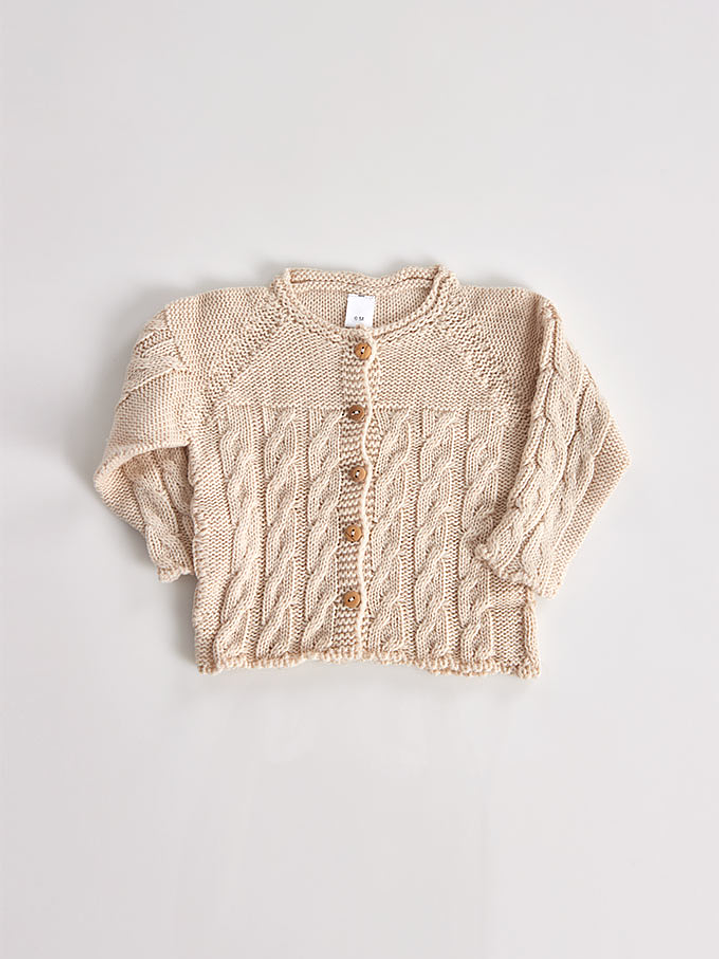 Casaco Bebé Malha Trança  1