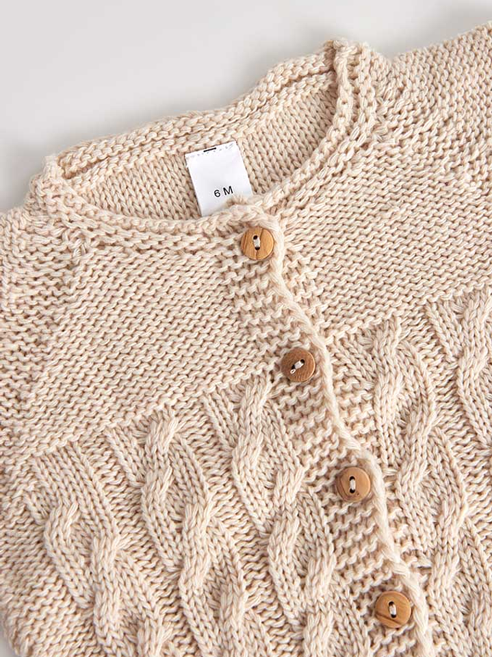 Casaco Bebé Malha Trança  2