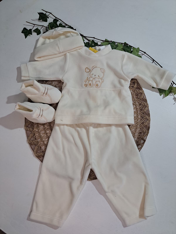 Conjunto 4 peças de veludo  1