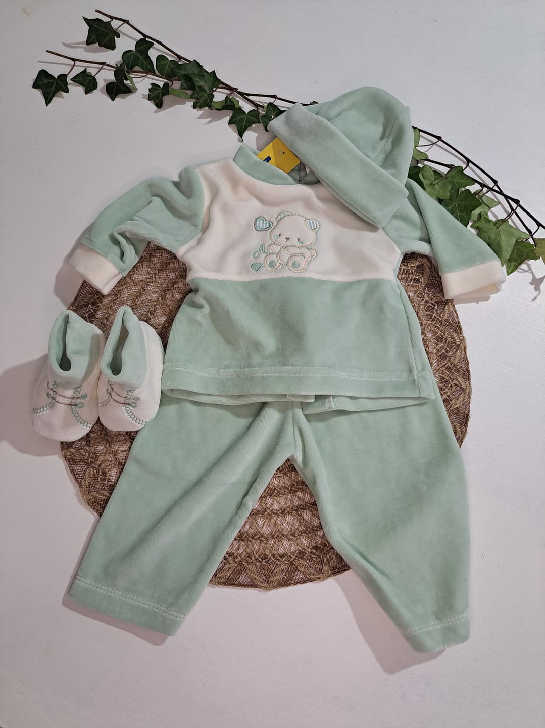 Conjunto 4 peças de veludo  3