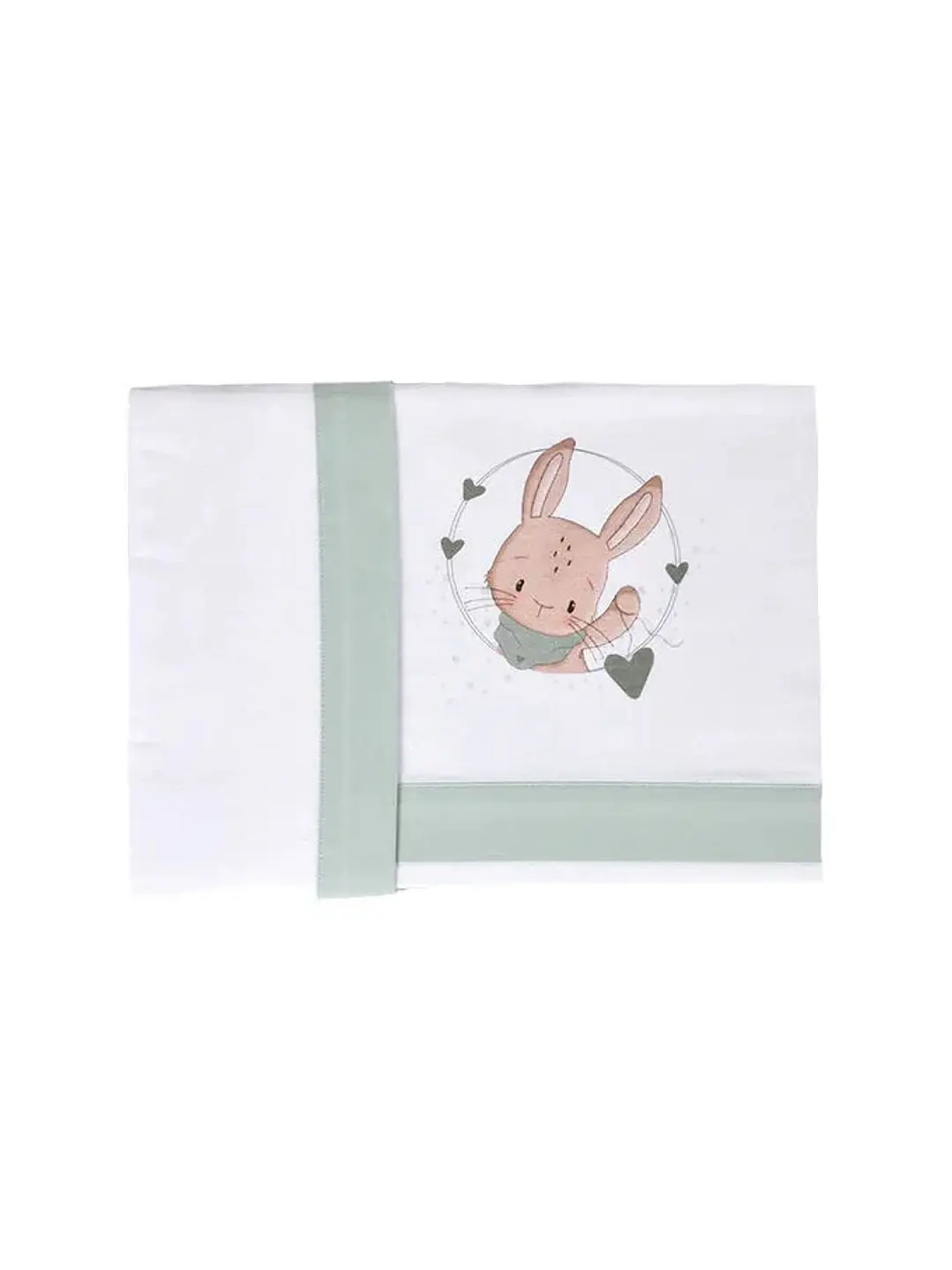 Jogo Alcofa Bebé EStampado Flanela Coelho 1
