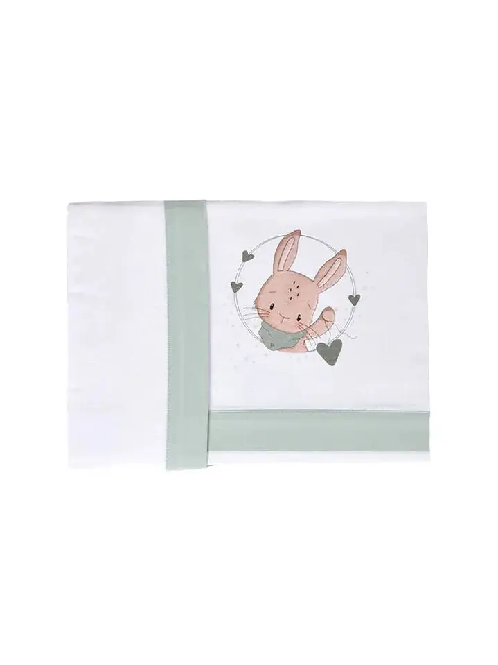 Jogo Alcofa Bebé EStampado Flanela Coelho 1