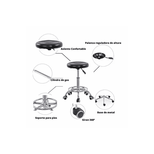 Pisos Taburete de 5 Ruedas