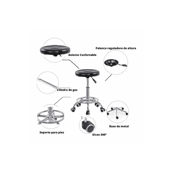 Pisos Taburete de 5 Ruedas (4)