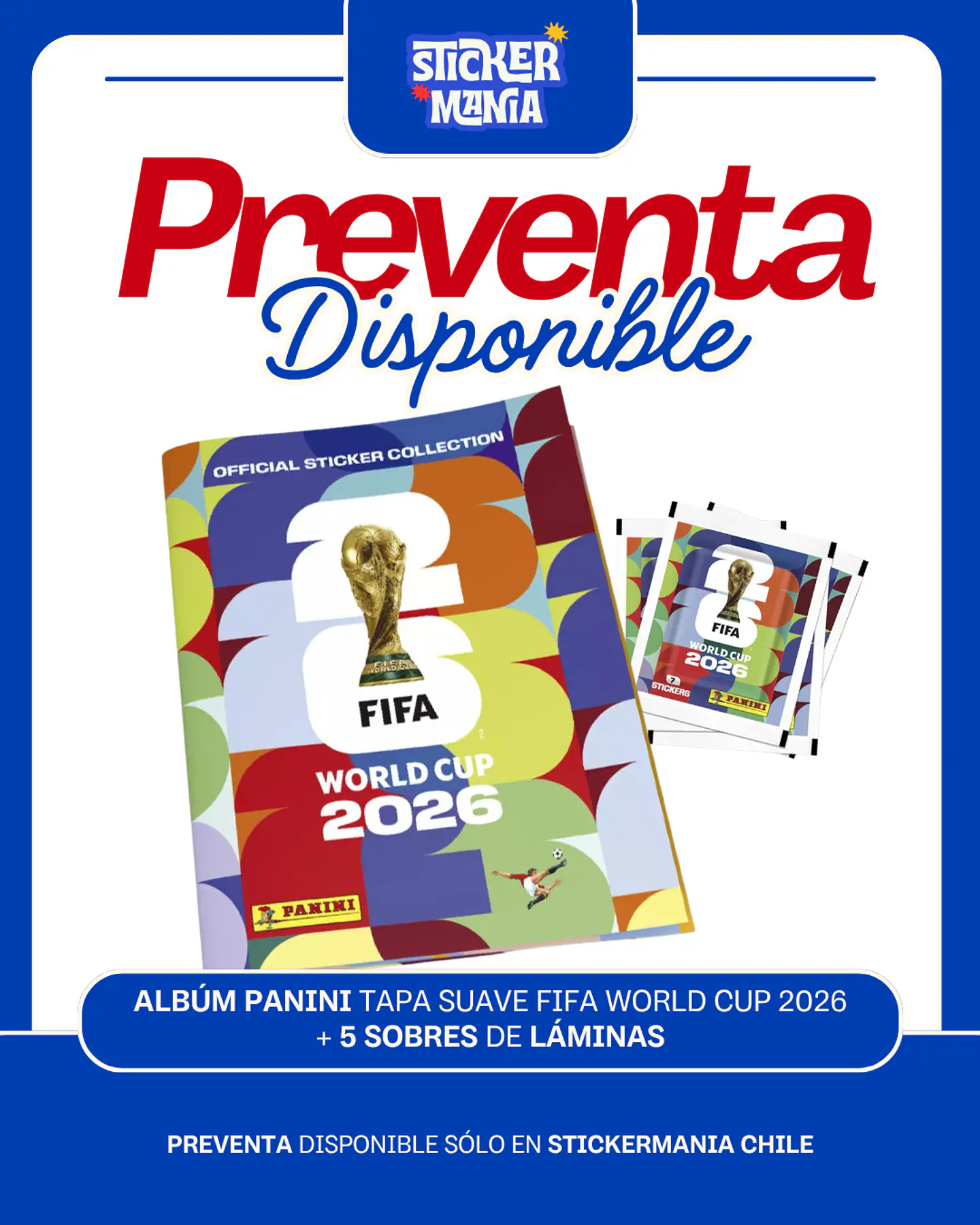 Preventa albúm mundial 2026 + 5 sobres 1