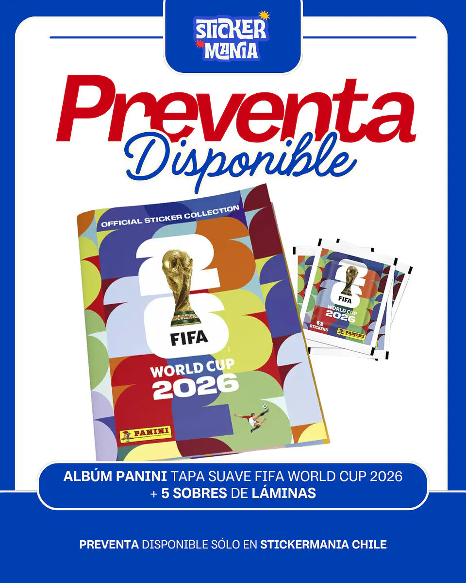Preventa albúm mundial 2026 + 5 sobres 1
