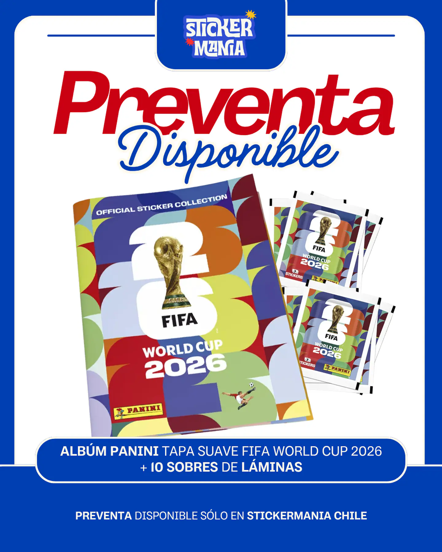 Preventa álbum mundial 2026 + 10 sobres 1