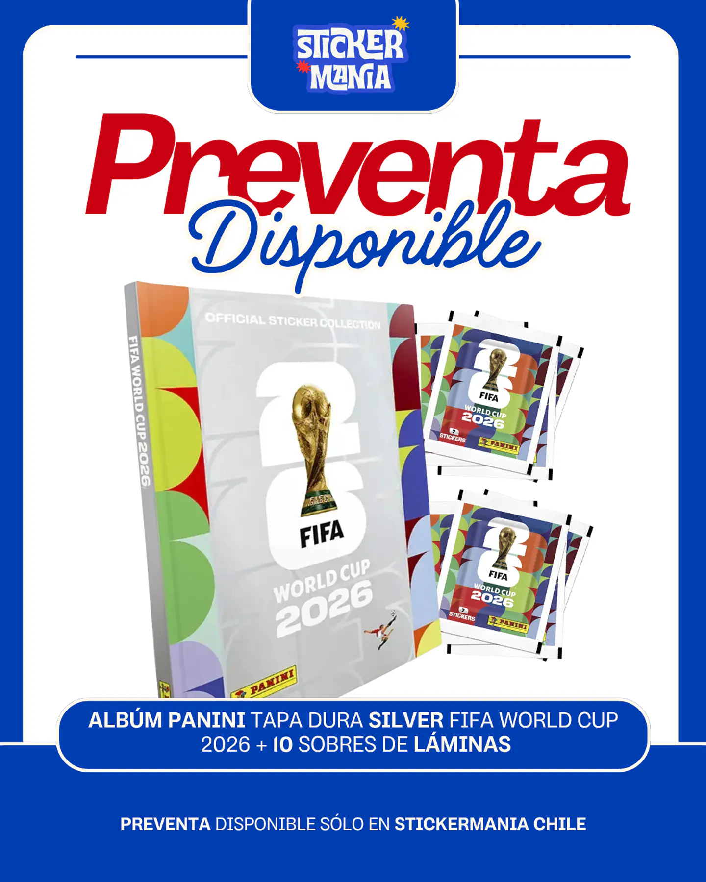 Preventa álbum mundial tapa dura silver + 10 sobres 1