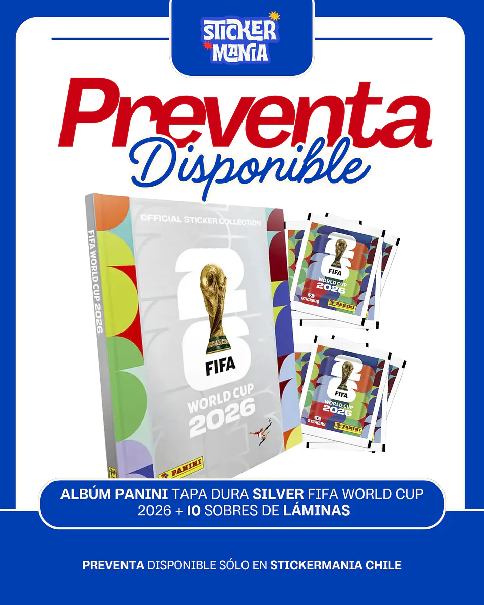 Preventa álbum mundial tapa dura silver + 10 sobres 1