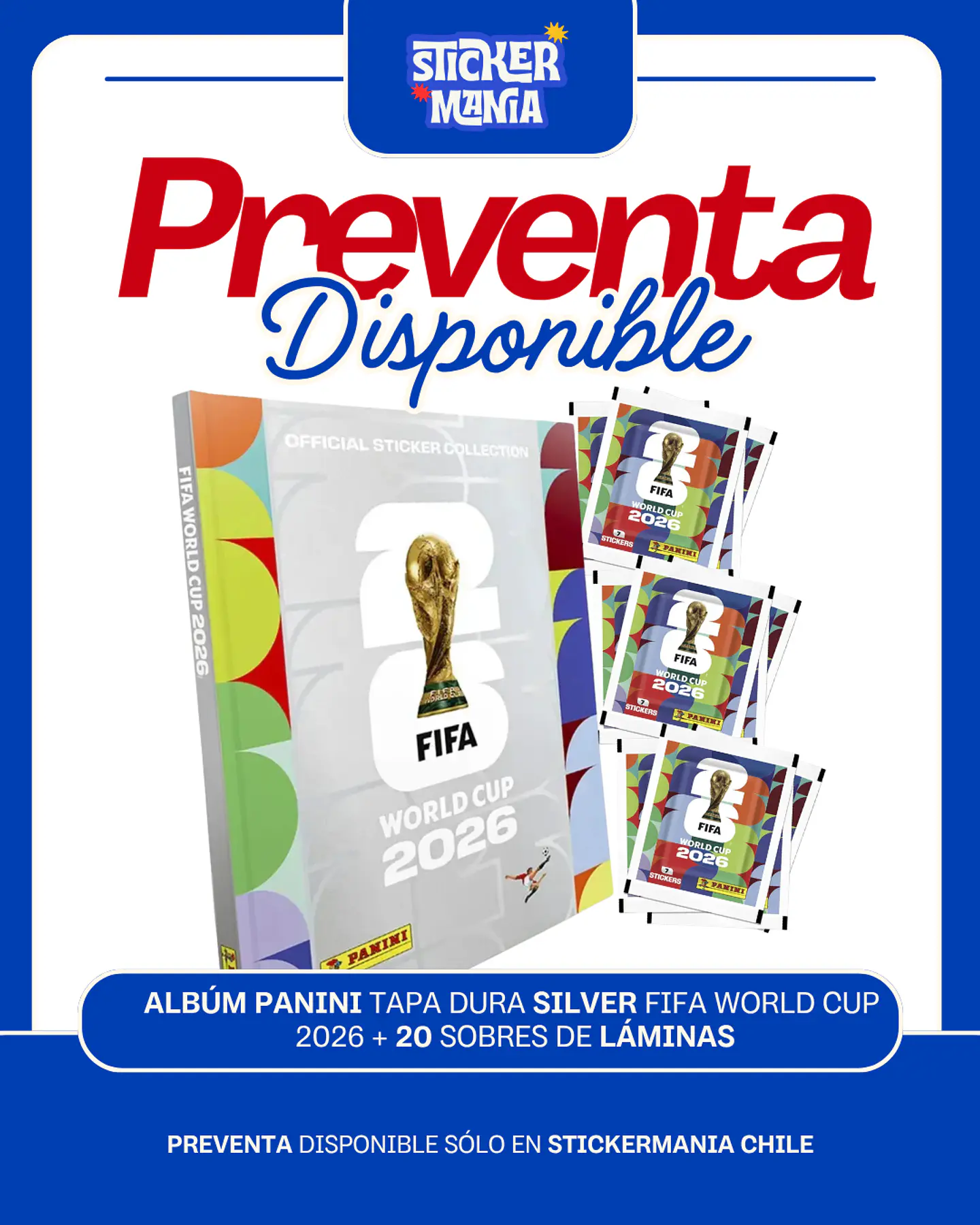 Preventa álbum mundial tapa dura silver + 20 sobres 1