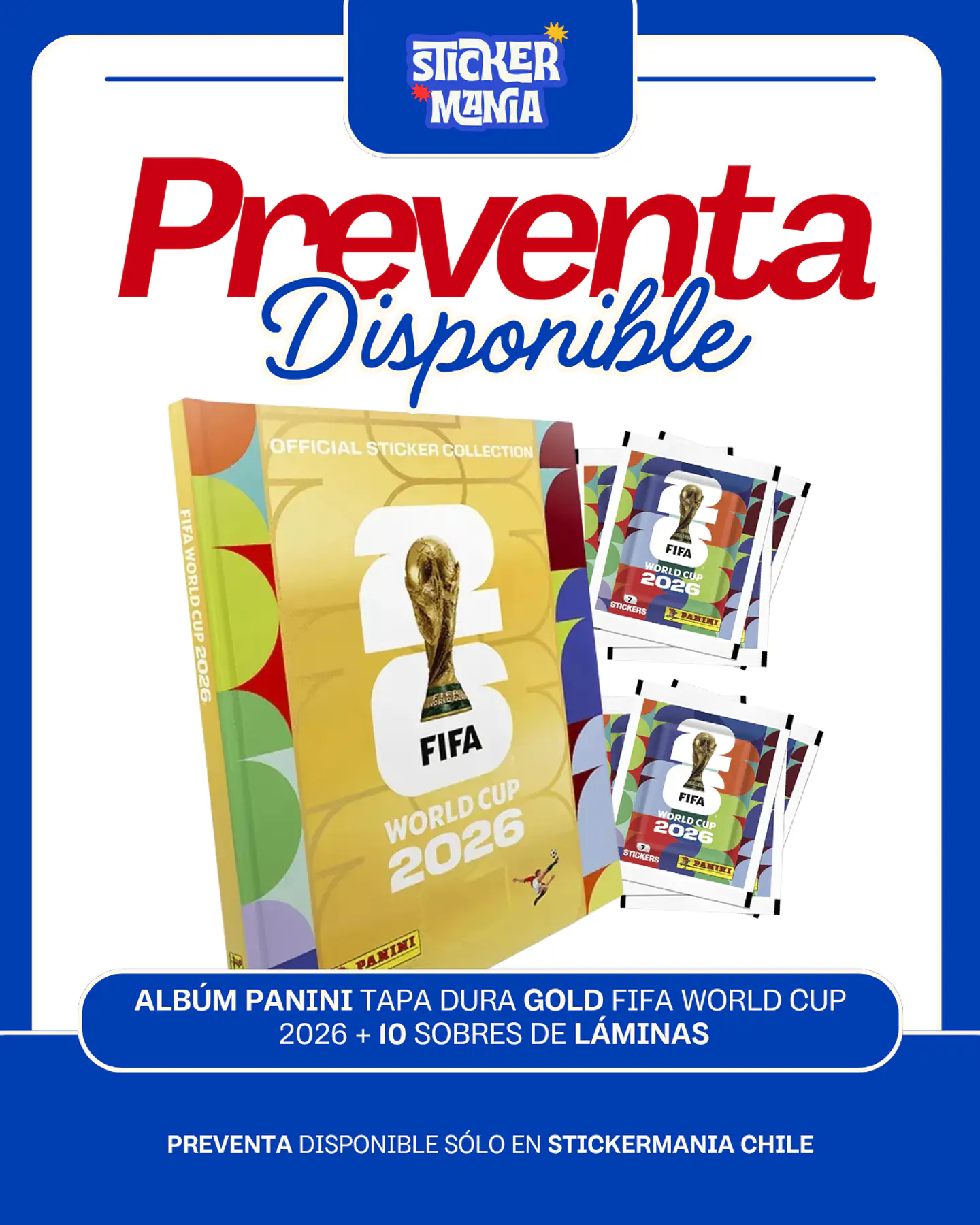 Preventa álbum mundial tapa dura GOLD + 10 sobres 1