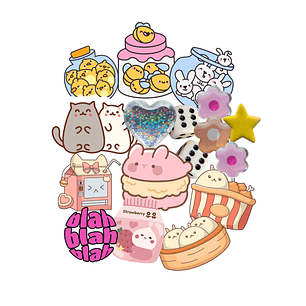 Stickers Calcos Cute Kawai N1 X25 Compu Celu Interiores
