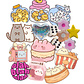 Stickers Calcos Cute Kawai N1 X25 Compu Celu Interiores - Miniatura 1