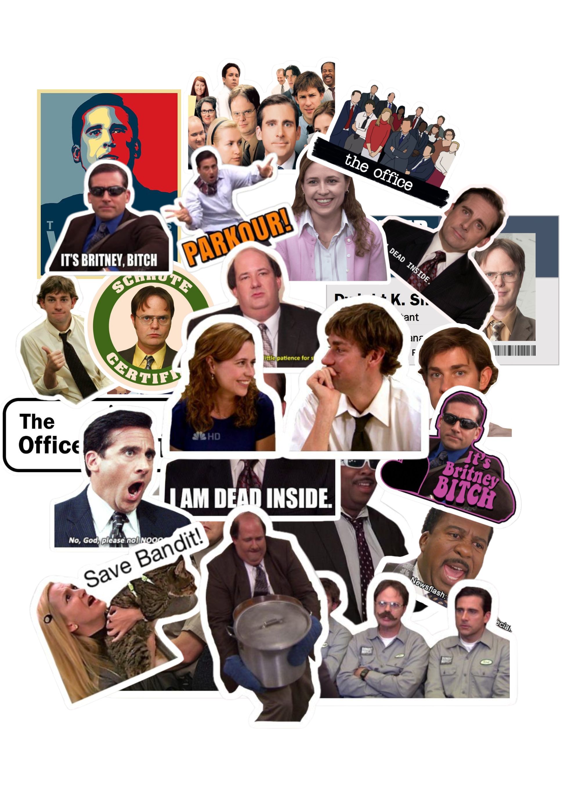 Stickers Calcos The Office N1  X25 Compu Celu Interiores 1