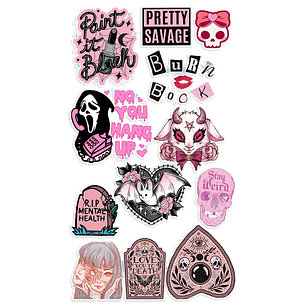 Stickers Calcos Horror Cute N1  X25 Compu Celu Interiores
