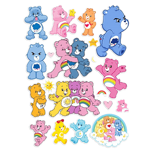 Stickers Calcos Ositos Cariñositos N1 X25 Compu Celu Interiores