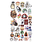 Stickers Calcos Pack Anime Varios N1 X25 Compu Celu Interiores - Miniatura 1