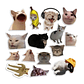 Stickers Calcos Memes Gatos N5 X25 Compu Celu Interiores - Miniatura 1