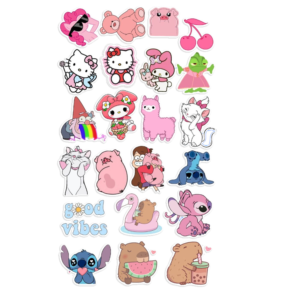 Stickers Calcos Super Cute Pink X25 Compu Celu Interiores 1