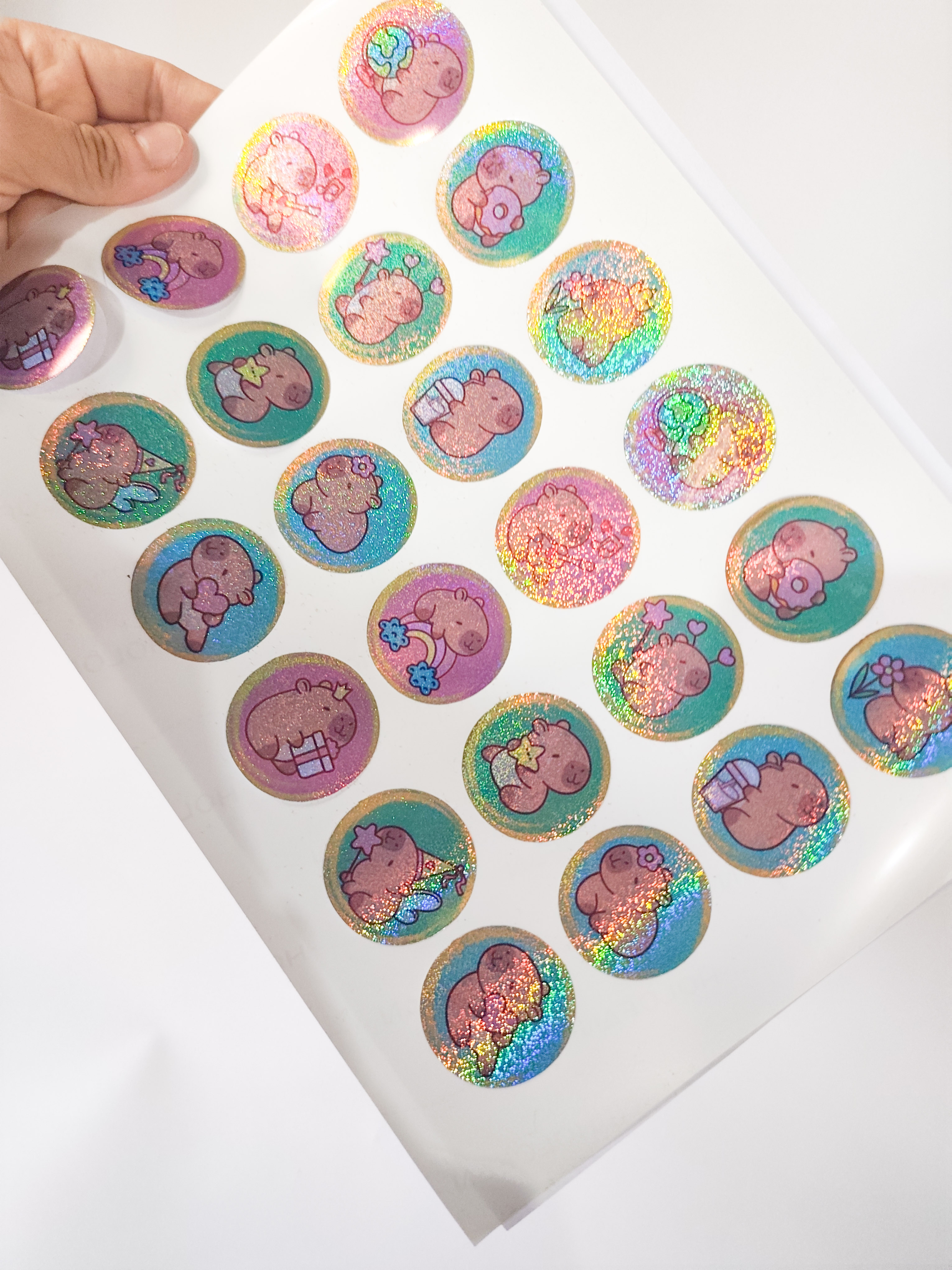 Stickers Holograficos Personalizados 3x3 cm 9