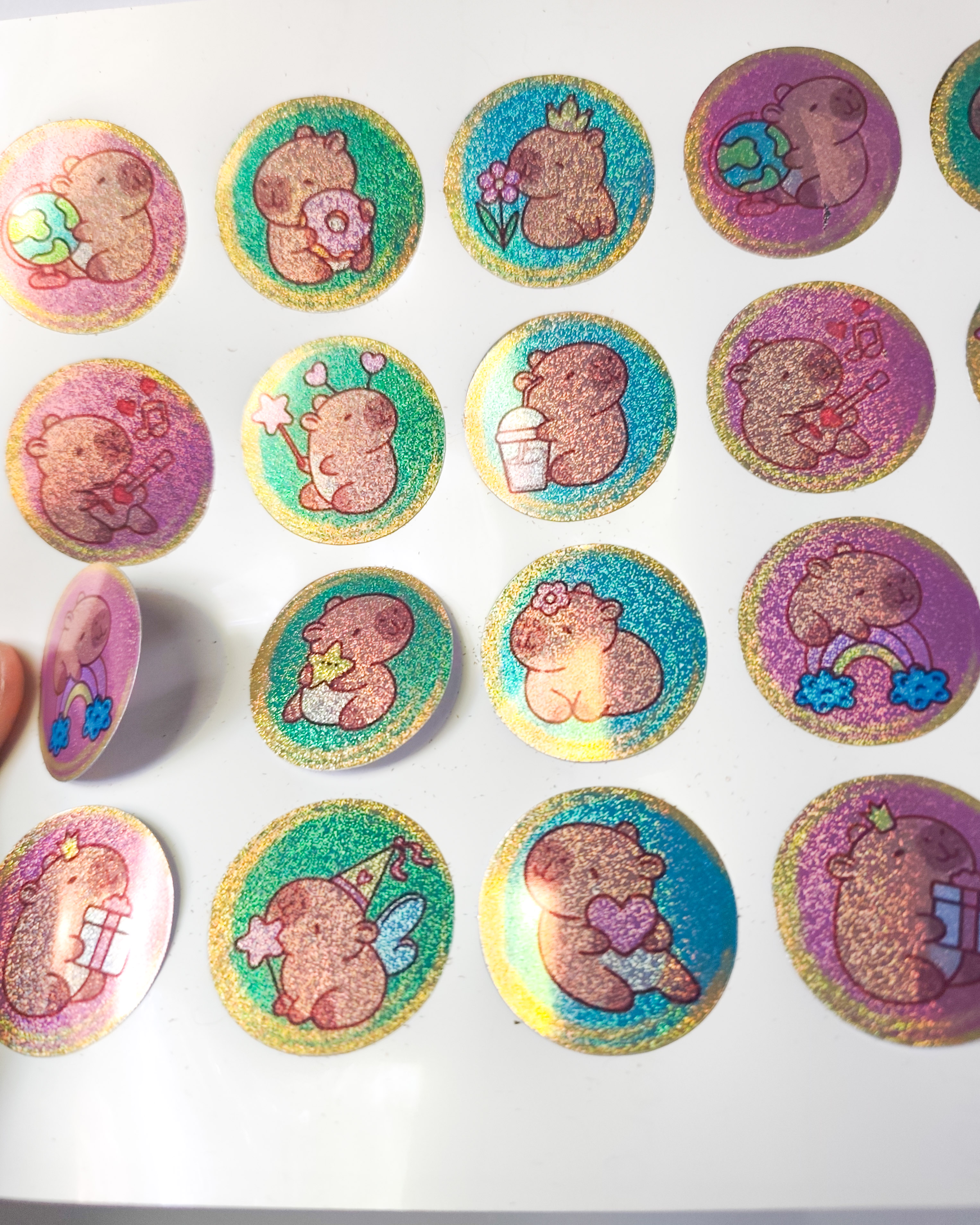 Stickers Holograficos Personalizados 3x3 cm 10