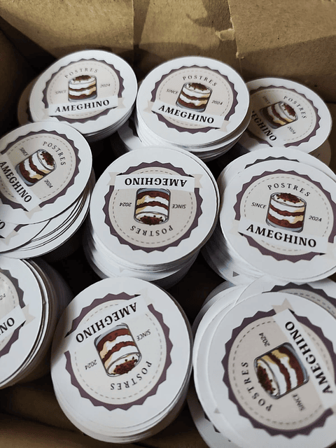 Stickers Etiquetas Autoadhesivas Personalizadas de 5x5 cm