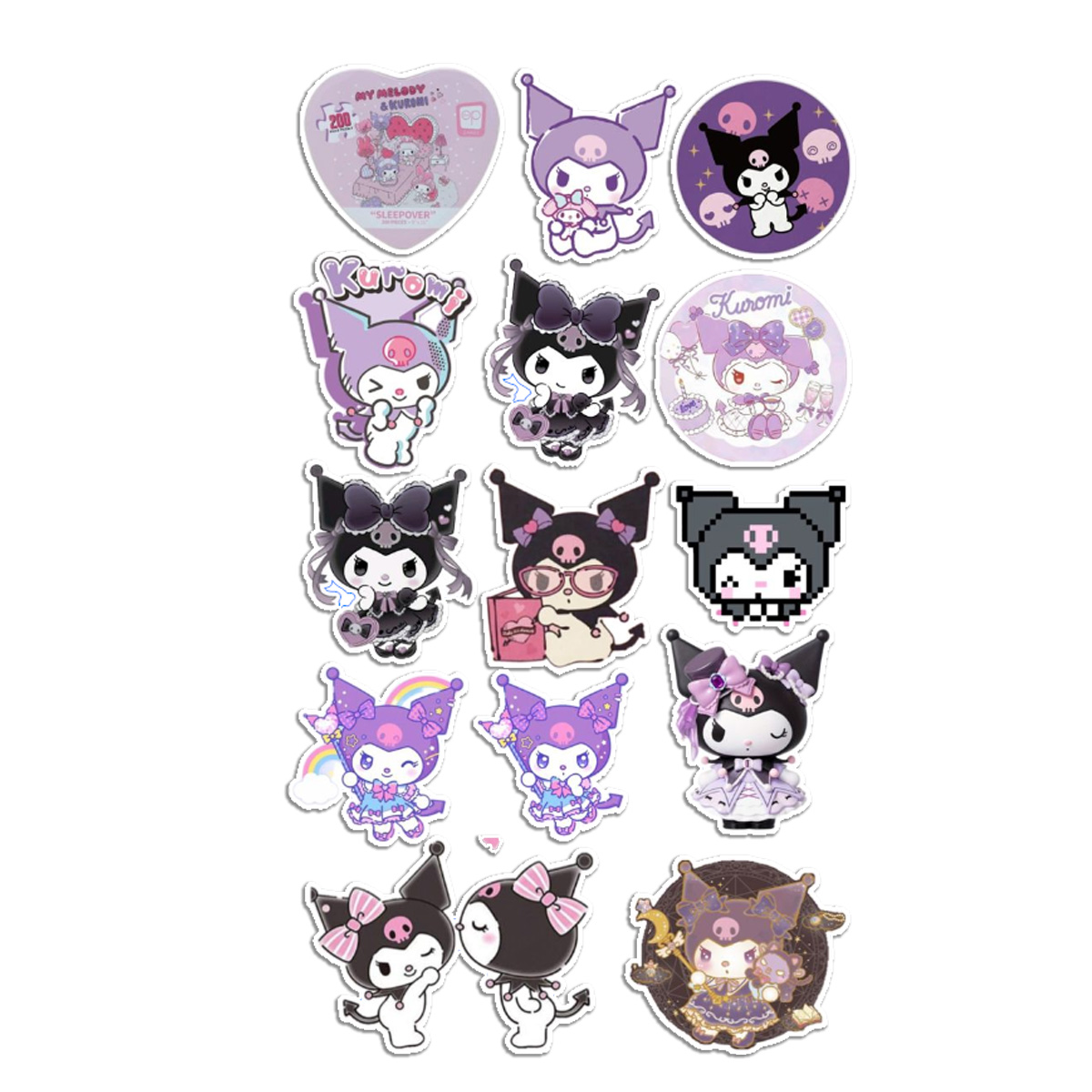 Stickers Calcos Kuromi N1 X25 Compu Celu Interiores 1