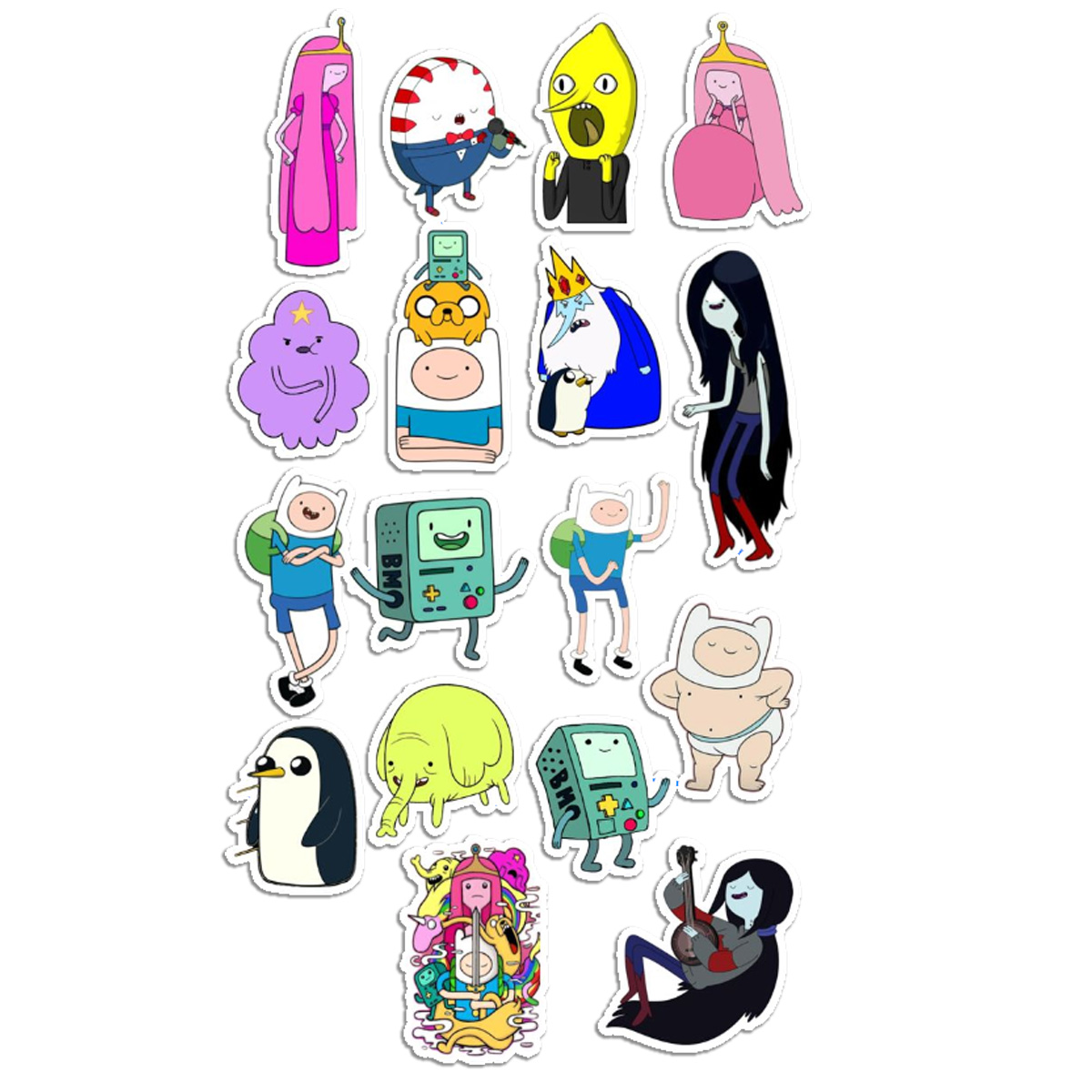 Stickers Calcos Hora de Aventura N2 X25 Compu Celu Interiores 1