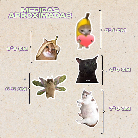 Stickers Calcos Pusheen Cat N3 X25 Compu Celu Interiores