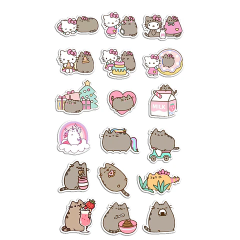 Stickers Calcos Pusheen Cat N3 X25 Compu Celu Interiores