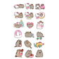 Stickers Calcos Pusheen Cat N3 X25 Compu Celu Interiores - Miniatura 1