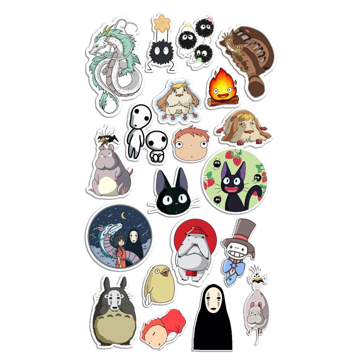 Stickers Calcos Studio Ghibli N1 X25 Compu Celu Interiores 1