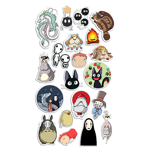 Stickers Calcos Studio Ghibli N1 X25 Compu Celu Interiores