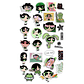 Stickers Calcos Bellota Chicas Superpoderosas N1 X25 Compu Celu Interiores - Miniatura 1
