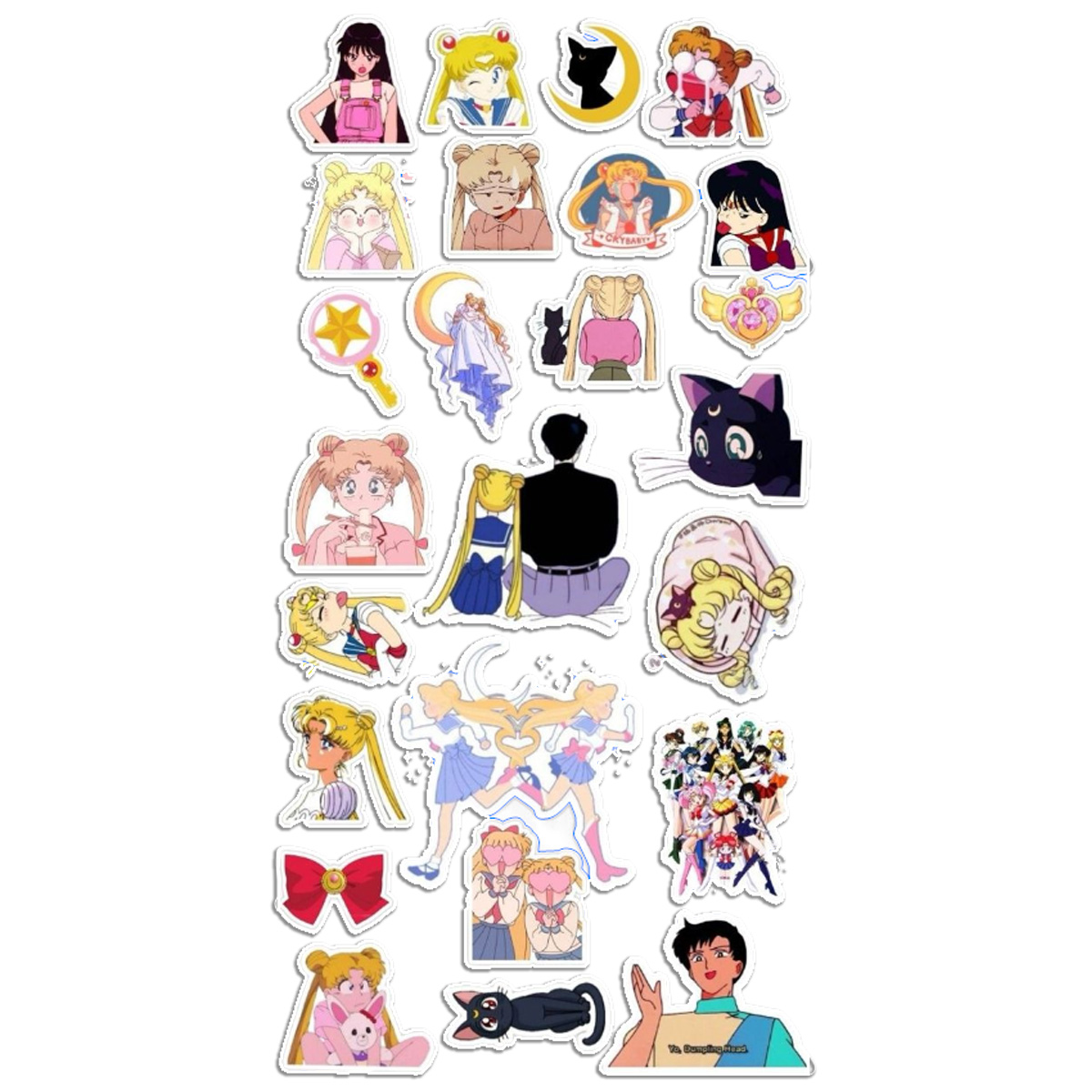 Stickers Calcos Sailor Moon N1 X25 Compu Celu Interiores 1