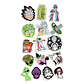 Stickers Calcos Rick and Morty N2 X25 Compu Celu Interiores - Miniatura 1