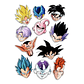 Stickers Calcos Pack Dragon Ball Z N2 X25 Compu Celu Interiores - Miniatura 1