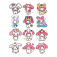 Stickers Calcos Pack My Melody N1 X25 Compu Celu Interiores - Miniatura 1
