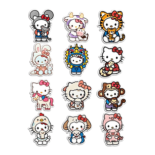 Stickers Calcos Pack Hello Kitty N1 X25 Compu Celu Interiores